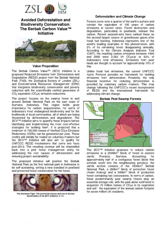 picture_Deforestation Pdf 9106 | 10 24 Avoided Deforestation And Biodiversity Conservation   The Berbak Carbon Value Initiative  By Zsl And Erm | Kehutanan