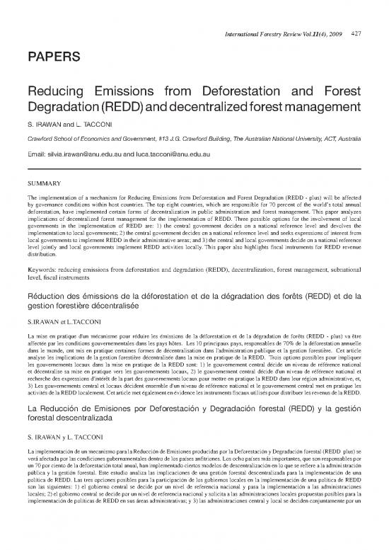 picture1_Deforestation Pdf 9130 | 2009 Reducing Emissions From Deforestation And Forest Degradation  Redd  And Decentralized Forest Management | Kehutanan