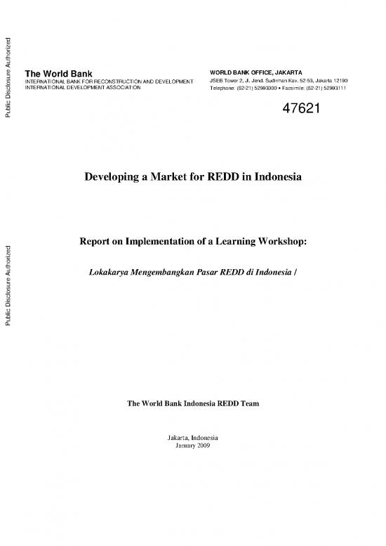 picture_Work Spreadsheet 9135 | Report On Implementation Of A Learning Workshop   Developing A Market For Redd In Indonesia | Kehutanan