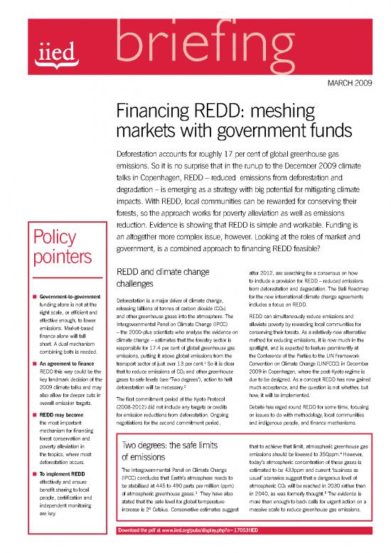 picture_Deforestation Pdf 9140 | 03 Financing Redd   Meshing Markets With Government Funds | Kehutanan