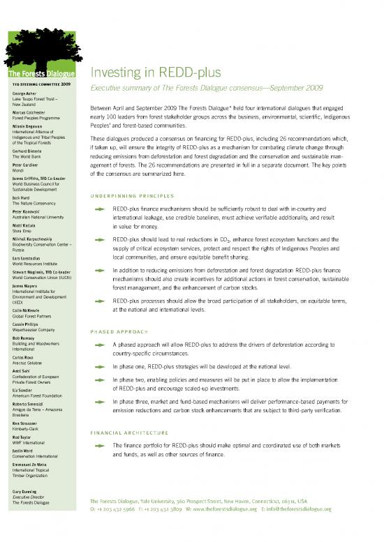 picture_Business Spread Sheet 9163 | 09  The Forest Dialogue  Tfd  Investing In Redd Plus   Executive Summary Of The Forests Dialogue Consensus | Kehutanan