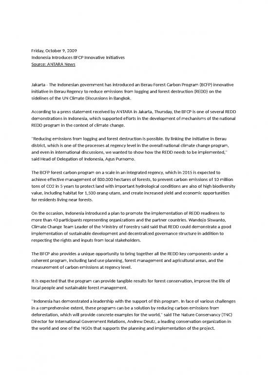 picture_10 09 News   Indonesia Introduces Bfcp Innovative Initiatives | Kehutanan