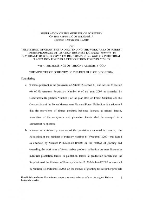 picture Business Spread Sheet 9195 | Menhut Ii 2010 The Method Of Granting  Amp  Extending Iuphhk | Kehutanan