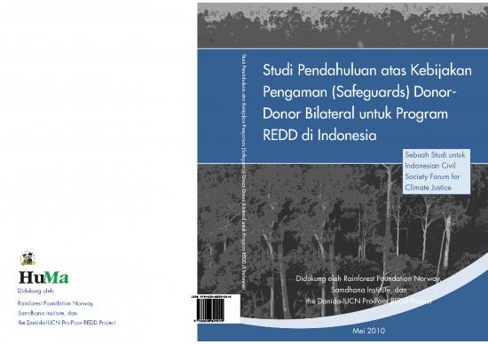 picture_Laporan Pdf 9221 | 05 Studi Pendahuluan Atas Kebijakan Pengaman  Safeguards  Donor Donor Bilateral Untuk Program Redd Di Indonesia | Kehutanan