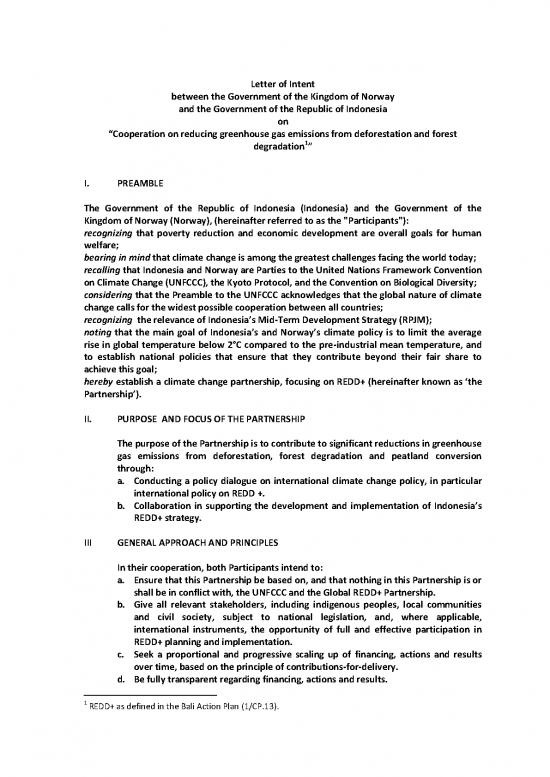 picture Letter Pdf 9222 | 05 26 Letter Of Intent Between The Government Of The Kingdom Of Norway And    Indonesia | Kehutanan