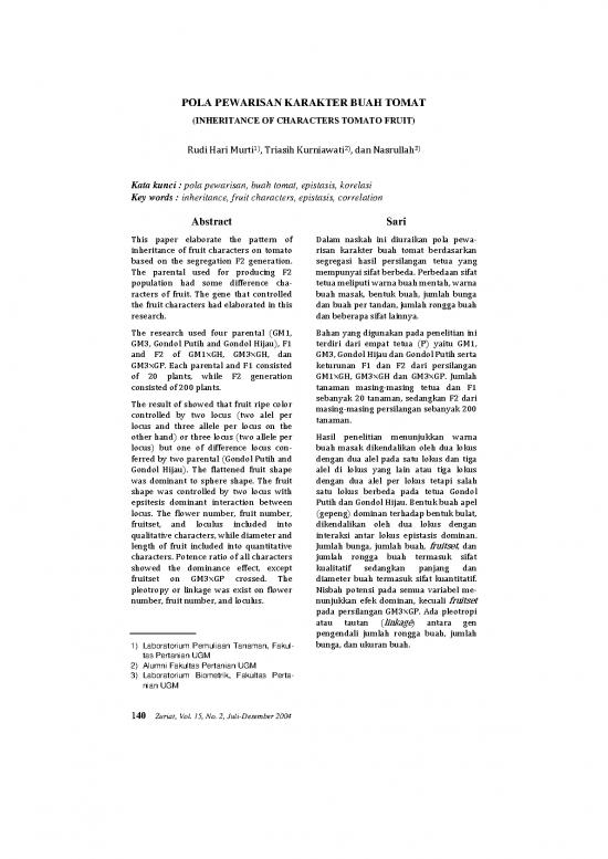 picture1_Penelitian Pdf 9406 | Pola Pewarisan Karakter Buah Tomat | Pertanian Dan Peternakan