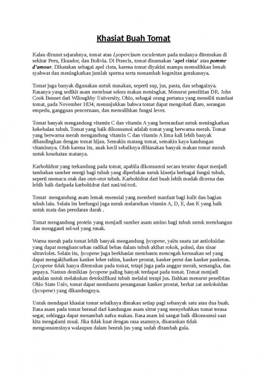 picture_Buah Tomat | Pertanian Dan Peternakan