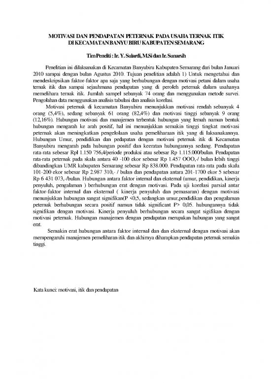 picture_Motivasi 9448 | P Motivasi Dan Pendapatan Peternak Pada Usaha Ternak Itik Di Kecamatan Banyu Biru Kabupaten Semarang | Pertanian Dan Peternakan