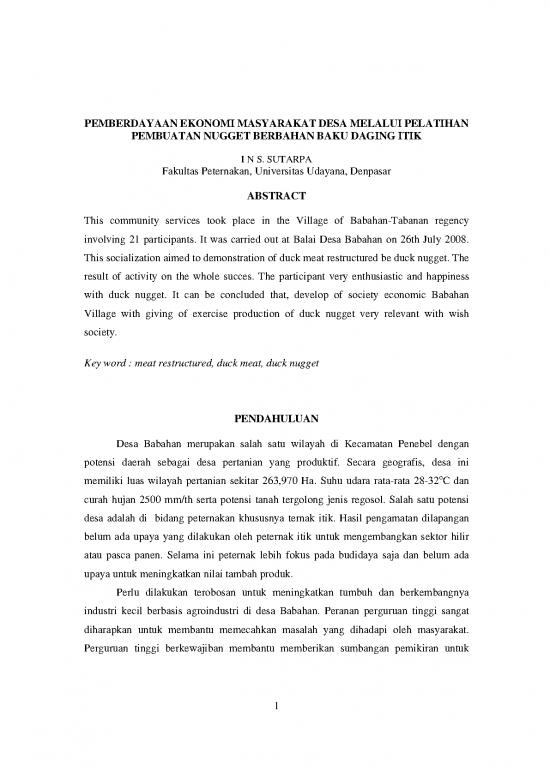 picture1_Pertanian Pdf 9449 | P Pemberdayaan Ekonomi Masyarakat Desa Melalui Pelatihan Pembuatan Nugget Berbahan Baku Daging Itik | Pertanian Dan Peternakan