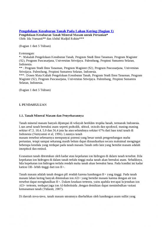 picture_Makalah Pertanian 9456 | Pengelolaan Kesuburan Tanah Pada Lahan Kering | Pertanian Dan Peternakan