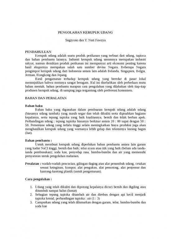 picture_Pengolahan Kerupuk Udang | Pertanian Dan Peternakan