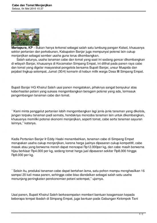 picture Presentasi Usaha 9517 | Cabe Dan Tomat Menjanjikan | Pertanian Dan Peternakan