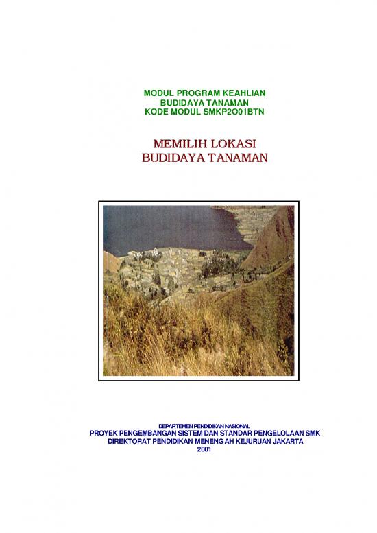 picture_Pertanian Pdf 9551 | Memilih Lokasi Budidaya Tanaman | Pertanian Dan Peternakan