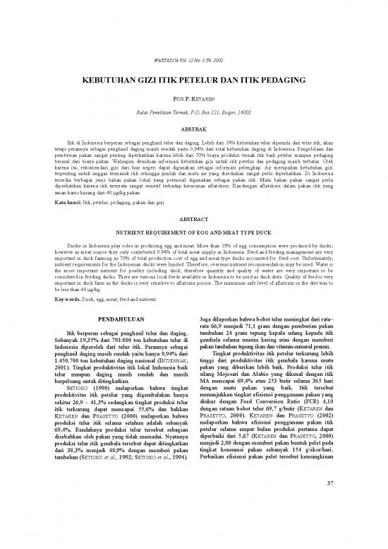 picture1_Penelitian Pdf 9594 | P Kebutuhan Gizi Itik Petelur Dan Itik Pedaging | Pertanian Dan Peternakan