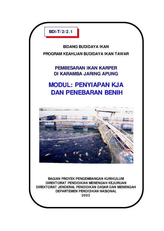 picture_Pendidikan Pdf 9613 | Pembesaran Ikan Karper Penyiapan Kja Dan Penebaran Benih | Pertanian Dan Peternakan
