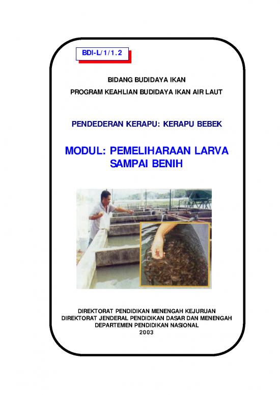 picture_Pendidikan Pdf 9626 | Pendederan Kerapu Bebek Pemeliharan Larva Sampai Benih | Pertanian Dan Peternakan