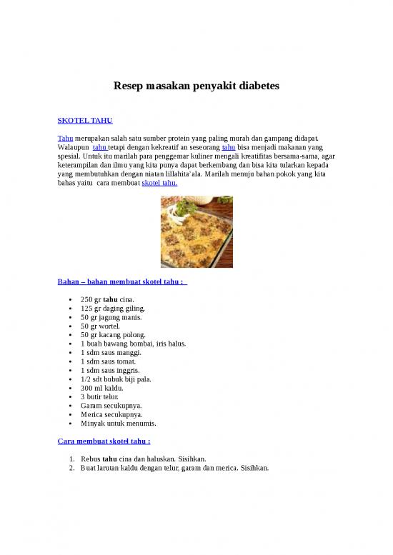 picture1_Resep Masakan Penyakit Diabetes1 | Pertanian Dan Peternakan