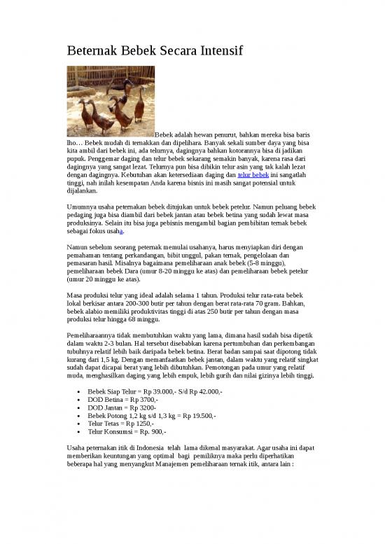 picture_Presentasi Usaha 9700 | X Beternak Bebek Secara Intensif | Pertanian Dan Peternakan