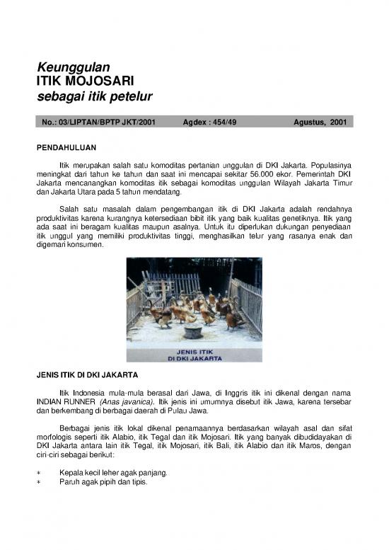 picture_Pertanian Pdf 9706 | X Keunggulan Itik Mojosari Sebagai Itik Petelur | Pertanian Dan Peternakan