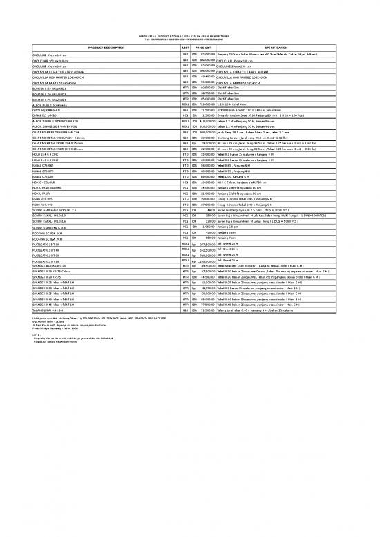 picture Price List Template Excel Free Download 9772 | Daftar Harga Baja Ringan 2017 | Sipil Dan Konstruksi