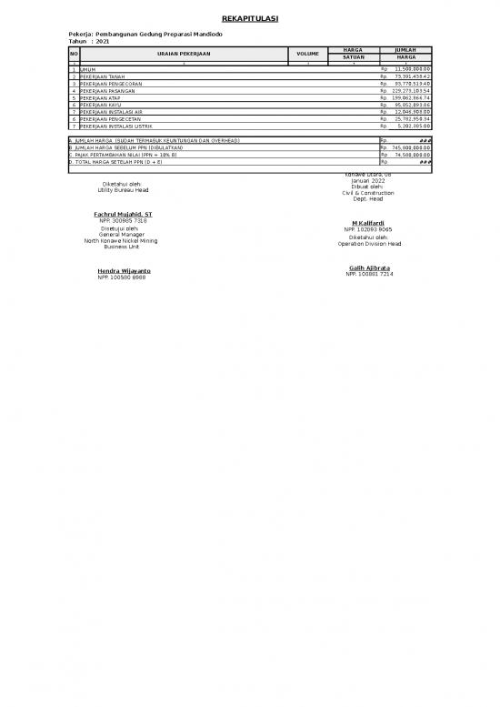 Download File XLSX - Excel Sheet Download 9782 - Boq Dan Spe Teknis Preparasi Mandiodo - Sipil Dan Konstruksi