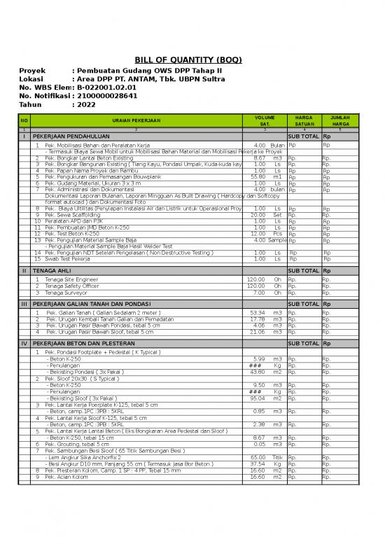 picture1_Excel Sheet Download 9783 | Perbaikan Gudang Ows Tahap Ii | Sipil Dan Konstruksi