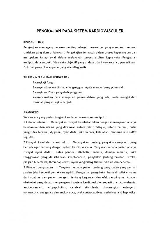 picture Contoh Pengkajian Keperawatan 10065 | Pengkajian Kardiovas | Ilmu Kesehatan