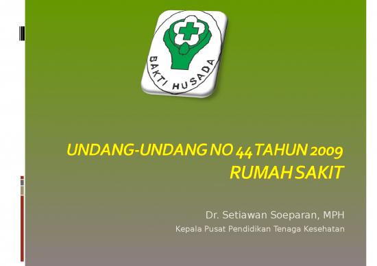 picture1_Uu 44 Tahun 2009 Ttg Rumah Sakit | Ilmu Kesehatan