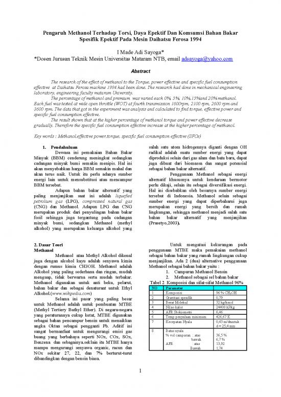 picture Research Pdf 10088 | Adi Sayoga Pengaruh Methanol Thd Torsi Daya Efektp Dan Sfce Daihatsu Ferosa) | Teknik Mesin