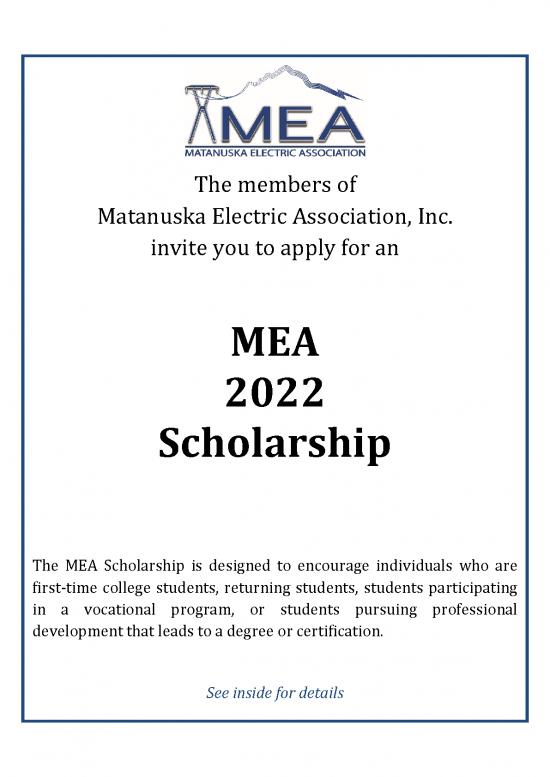 picture1_Planning Spreadsheet 10115 | The Members Of Matanuska Electric Association, In MEA Scholarship Application 2022 | Beasiswa 2022