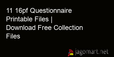 picture 11 16pf Questionnaire Printable Files | Download Free Collection Files