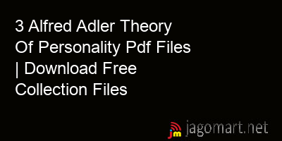 picture 3 Alfred Adler Theory Of Personality Pdf Files | Download Free Collection Files