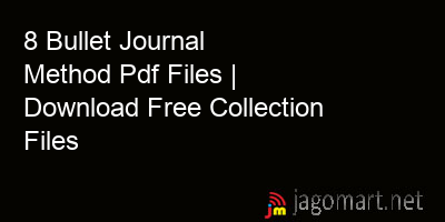 picture 8 Bullet Journal Method Pdf Files | Download Free Collection Files