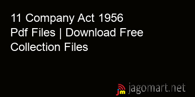 picture 11 Company Act 1956 Pdf Files | Download Free Collection Files