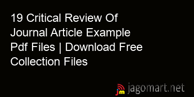 picture 19 Critical Review Of Journal Article Example Pdf Files | Download Free Collection Files