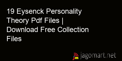 picture 19 Eysenck Personality Theory Pdf Files | Download Free Collection Files