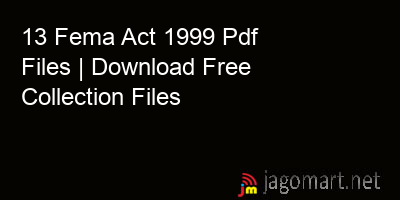 picture 13 Fema Act 1999 Pdf Files | Download Free Collection Files