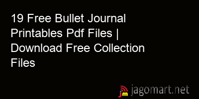 picture 19 Free Bullet Journal Printables Pdf Files | Download Free Collection Files