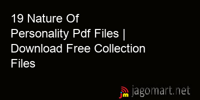 picture 19 Nature Of Personality Pdf Files | Download Free Collection Files