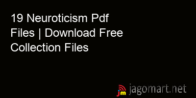 picture 19 Neuroticism Pdf Files | Download Free Collection Files