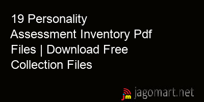 picture 19 Personality Assessment Inventory Pdf Files | Download Free Collection Files