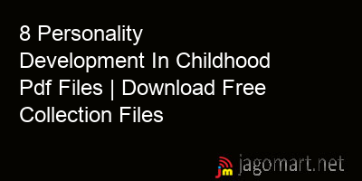 picture 8 Personality Development In Childhood Pdf Files | Download Free Collection Files