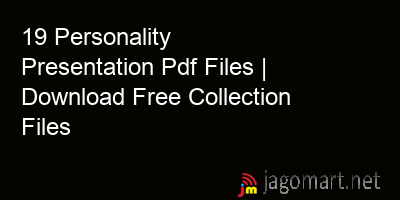 picture 19 Personality Presentation Pdf Files | Download Free Collection Files