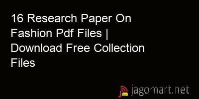 picture 16 Research Paper On Fashion Pdf Files | Download Free Collection Files