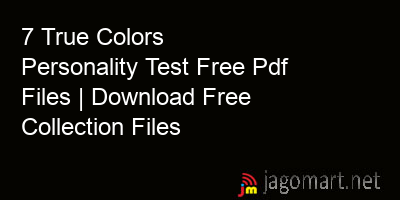 picture 7 True Colors Personality Test Free Pdf Files | Download Free Collection Files