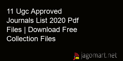 picture 11 Ugc Approved Journals List 2020 Pdf Files | Download Free Collection Files