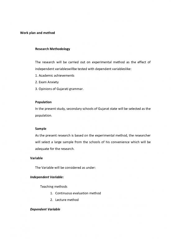 picture Gujarati Grammar Pdf 98833 | 06 Work Plan & Methodology