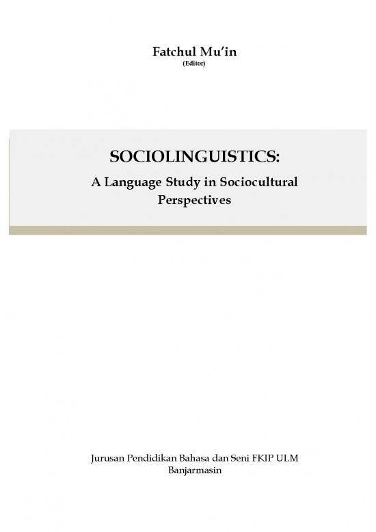 picture_Language Pdf 98378 | 0 1 Sociolinguistics A Language Study In Sociocultural Perspectives