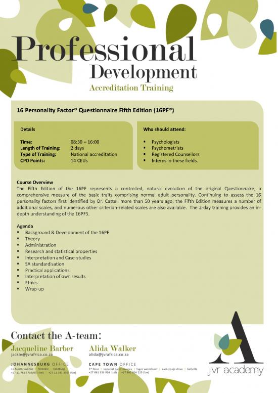 picture_Personality Pdf 97234 | 16pf 2013