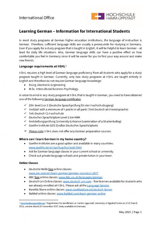 picture Language Pdf 99075 | 1 Learning German Final